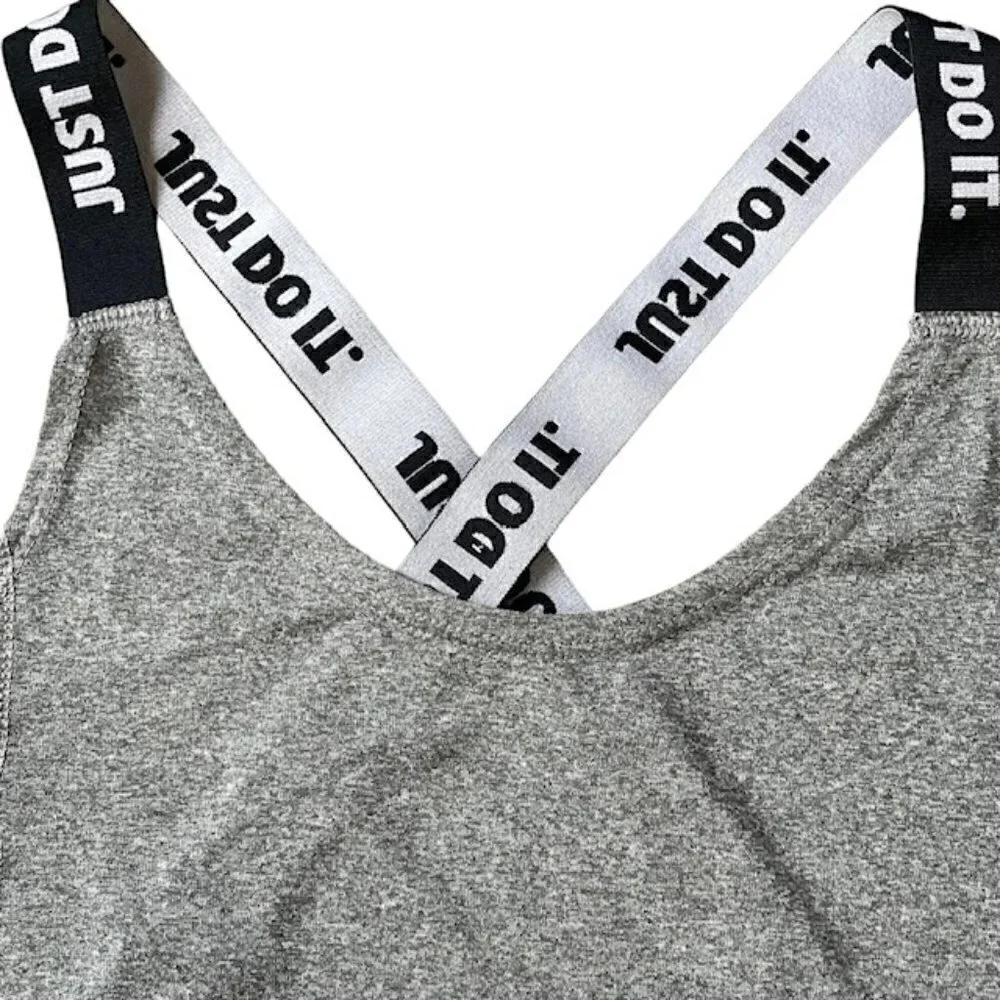 NIKE Dri-Fit 'Just Do It.' Gray Racerback Athletic Tank Top - Size XS
